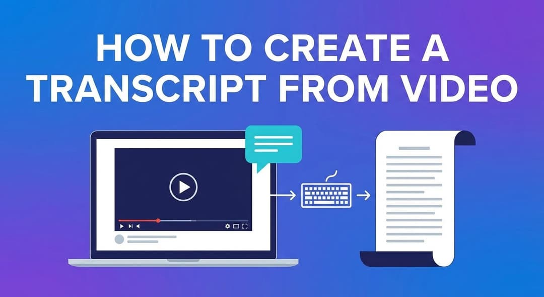 How to Create a Transcript from Video (Free, Instant & No Sign-Up Methods)