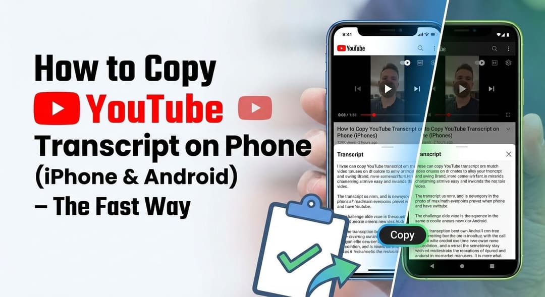 How to Copy YouTube Transcript on Phone (iPhone & Android) – The Fast Way