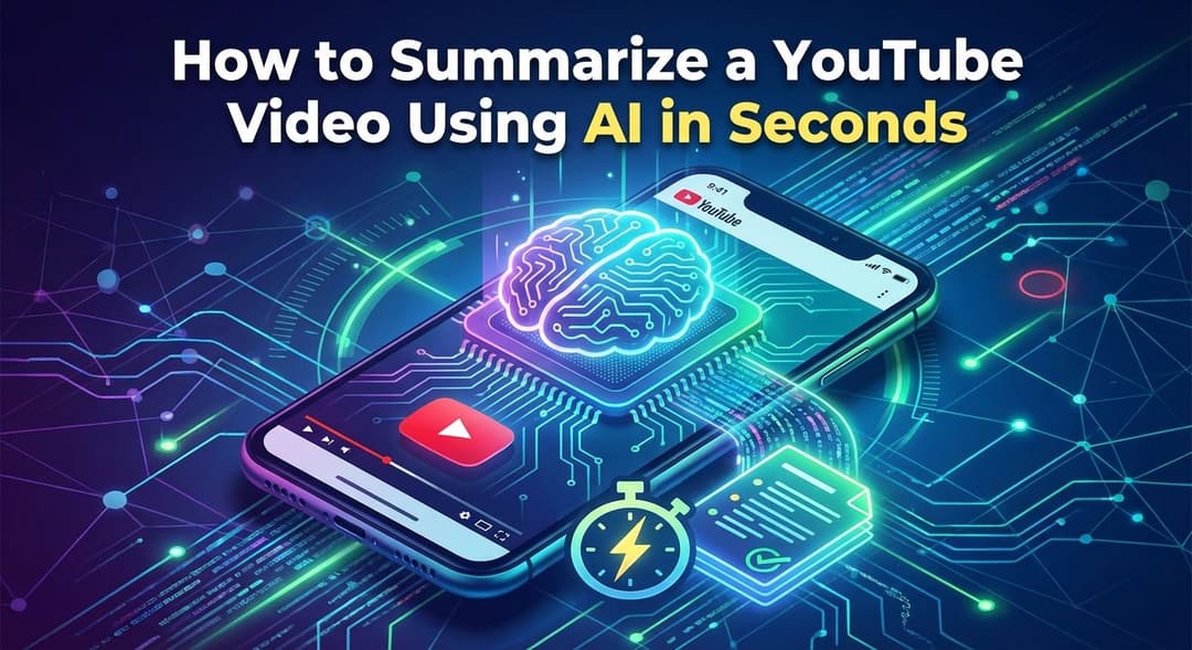 How to Summarize a YouTube Video Using AI in Seconds (Free & Visual Methods)