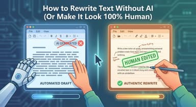 How to Rewrite Text Without AI (Or Make It Look 100% Human)