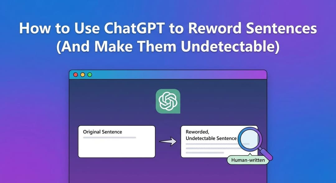 How to Use ChatGPT to Reword Sentences (And Make Them Undetectable)