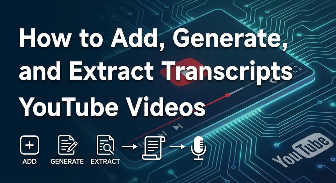 How to Add, Generate, and Extract Transcripts from YouTube Videos (Free & Fast)
