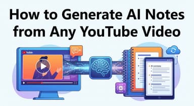 How to Generate AI Notes from Any YouTube Video (Visual & Free Methods)