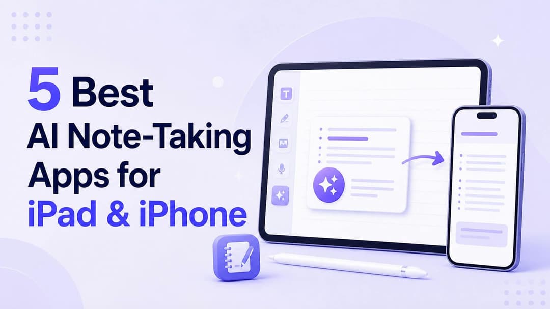 The 5 Best AI Note-Taking Apps for iPad & iPhone (2026 Review)