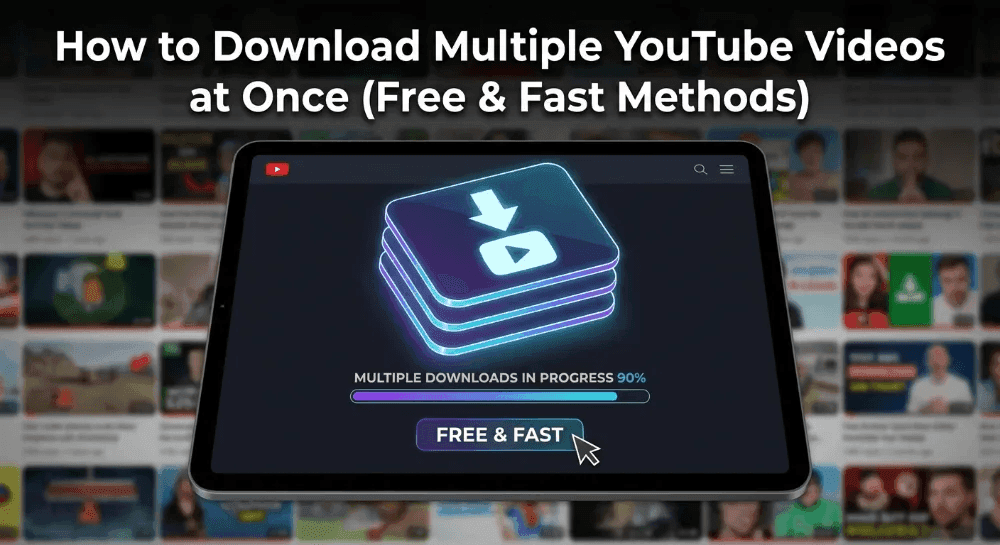 How to Download Multiple YouTube Videos at Once (Free & Fast Methods)