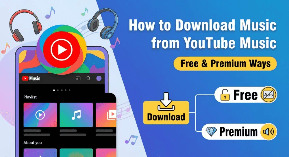 How to Download Music from YouTube Music (Free & Premium Ways)