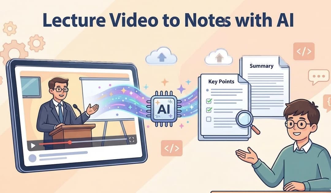 How to Turn a 2-Hour University Lecture Video into a 5-Minute Study Guide