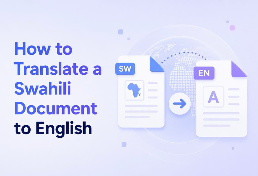 How to Translate a Swahili Document to English (and Keep Formatting)